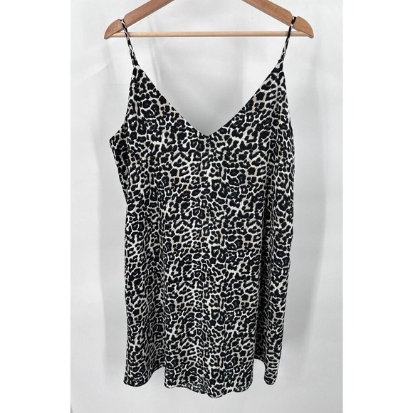 New Look Curves Trendy Leopard Animal Print Sleeveless Slip Dress Womens 18 Sexy - Picture 2 of 5